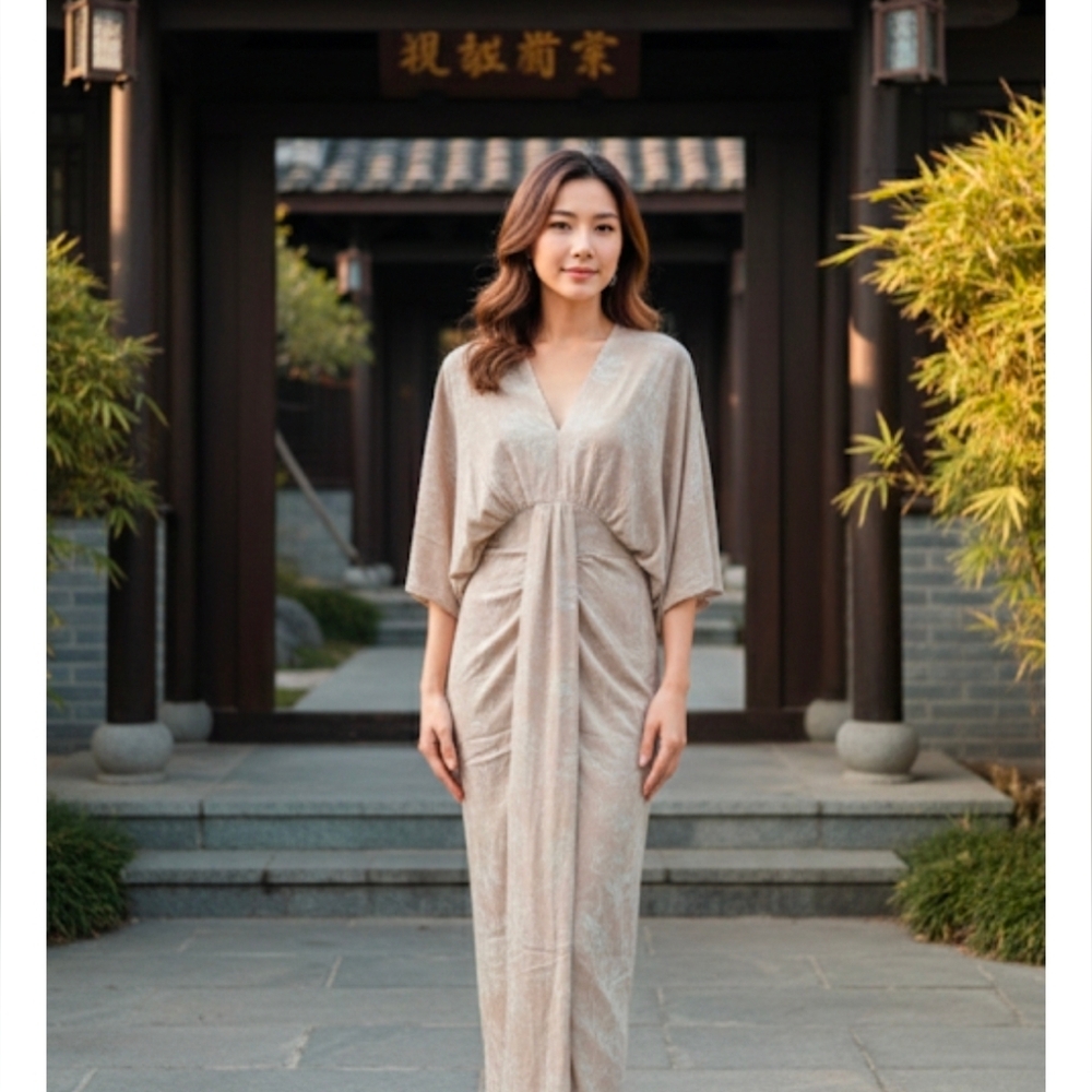 Not For Sale Sold SalElegant Beige Women's Dress - Picture 8 of 8